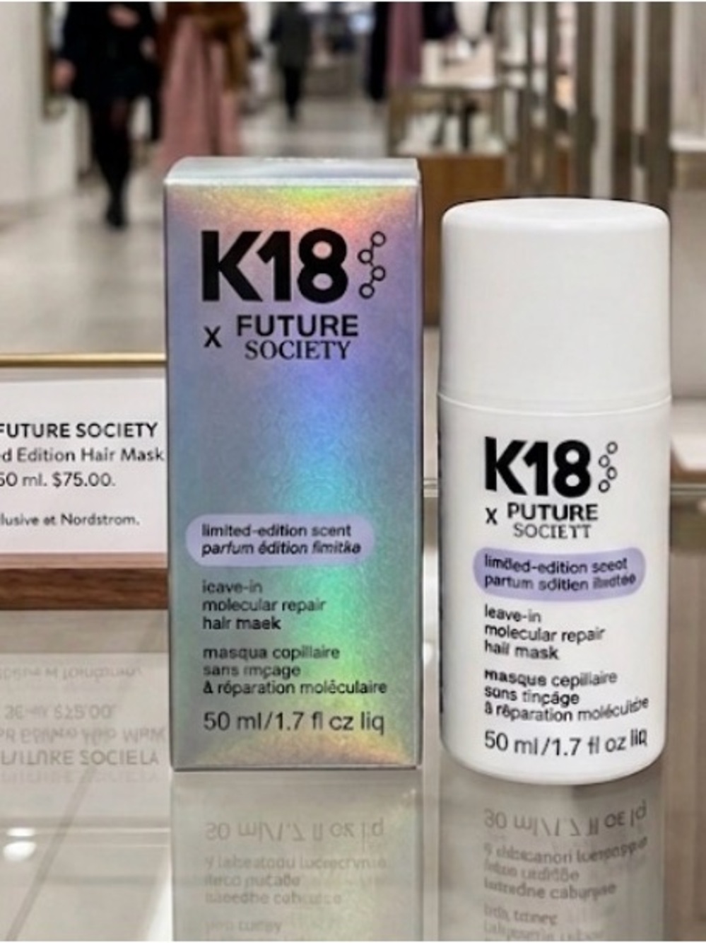 K18 x Future Society Leave-In Molecular Repair Hair Mask  limited edition